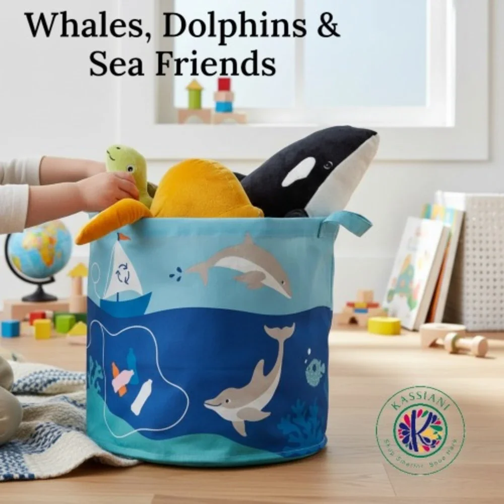 IKEA BLÅVINGAD Storage Bag – Ocean Animals‎ Print, Recycled & Kid‑Friendly